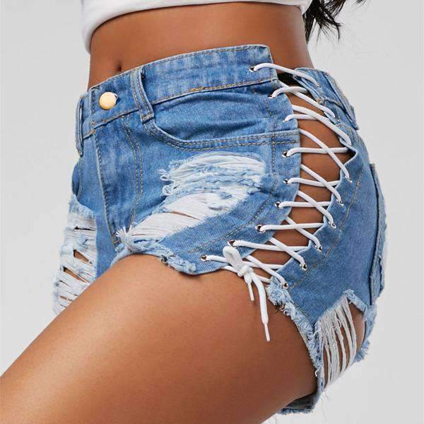 High Waist Ripped Jeans Short - Best seller