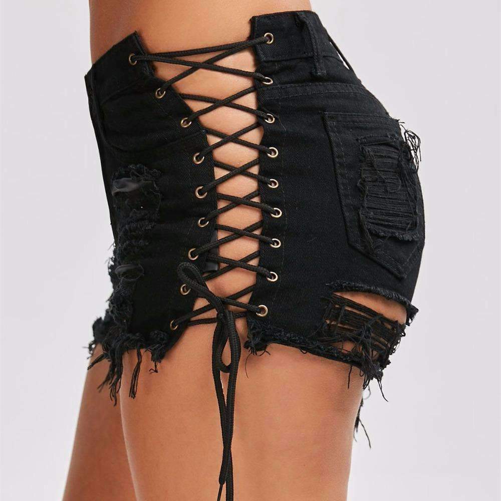 High Waist Ripped Jeans Short - Best seller