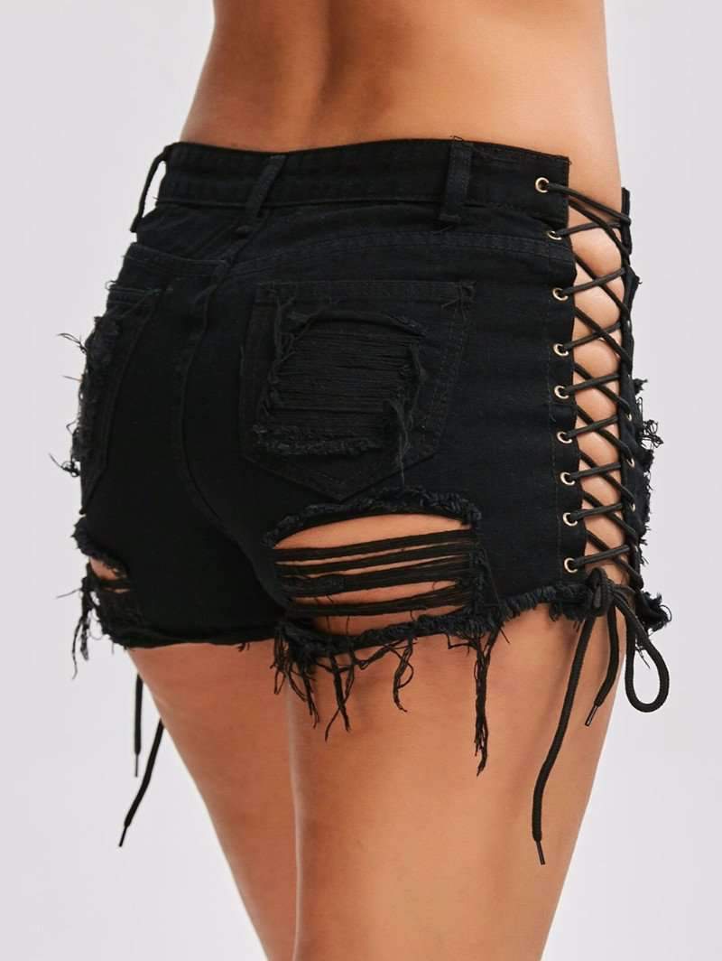 High Waist Ripped Jeans Short - Best seller