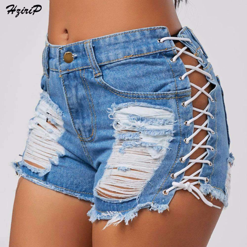 High Waist Ripped Jeans Short - Best seller
