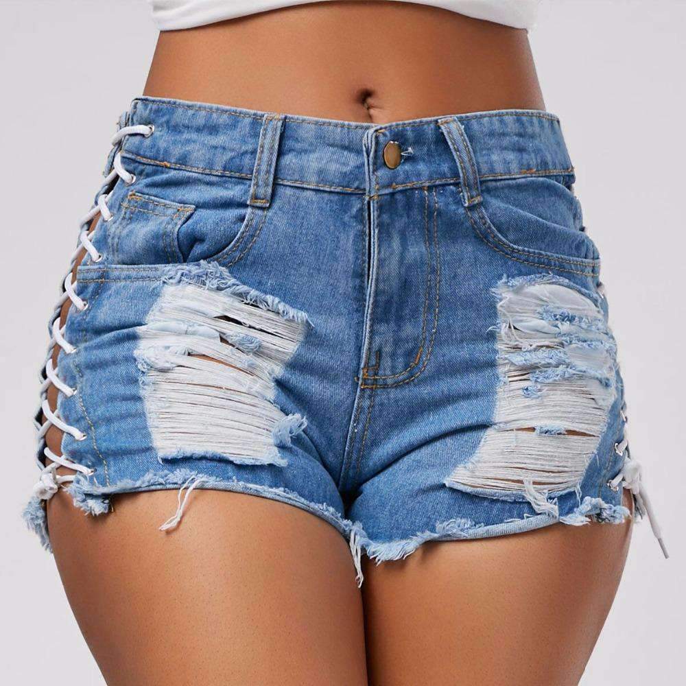 High Waist Ripped Jeans Short - Best seller